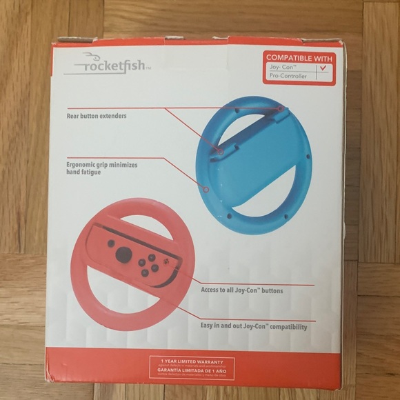 Nintendo Switch Accessory Racing Wheel Controller 2 Pack (Rocketfish) - Picture 3 of 8